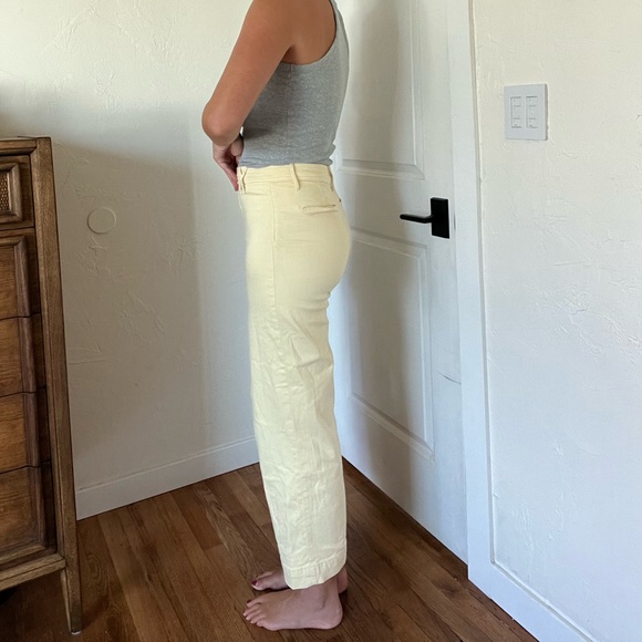 PAIGE Denim Yellow Cropped Jeans - Picture 4 of 7